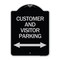 Signmission Customer and Visitor Parking Bidirectional Arrow Heavy-Gauge Aluminum Sign, 24" x 18", BS-1824-24217 A-DES-BS-1824-24217 - alternate 1